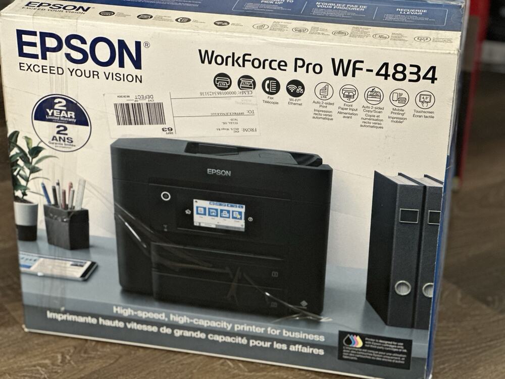 EPSON Workforce Pro WF-4834 High speed/capacity printer for business.